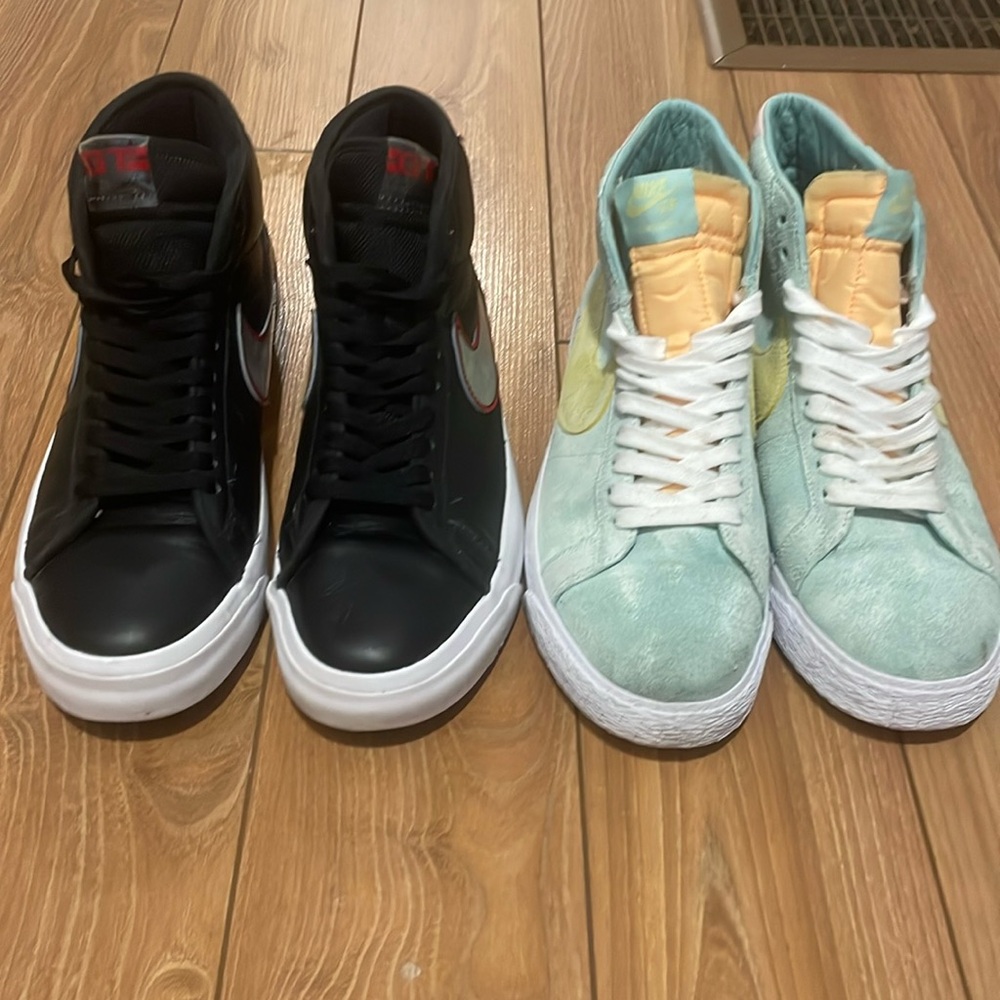 2 PAIRS OF NIKE SB BLAZERS FOR $45